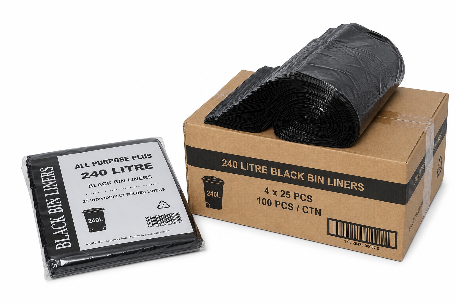 240L Black Bin Liner